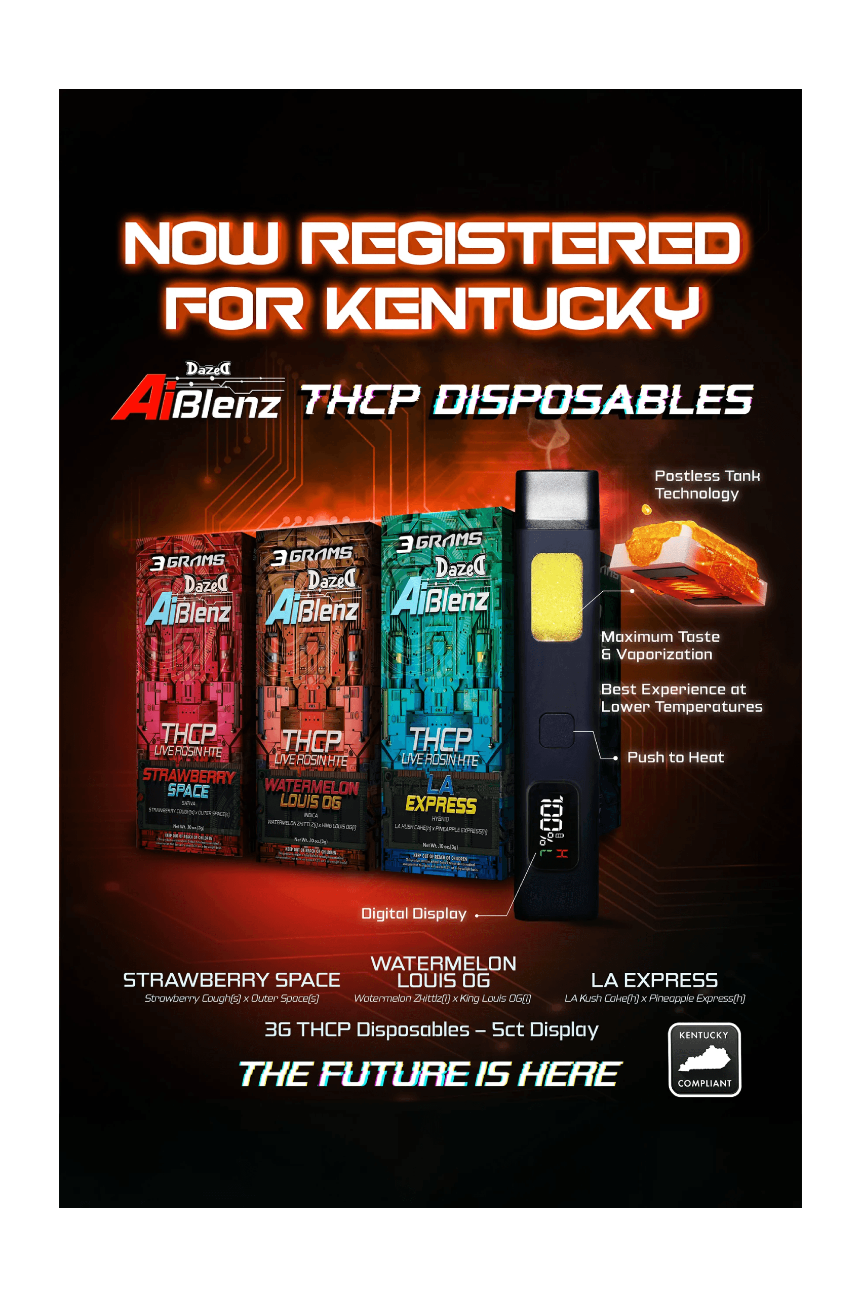 Marketing Sheet - Kentucky Compliant AI Blenz THCP Disposables