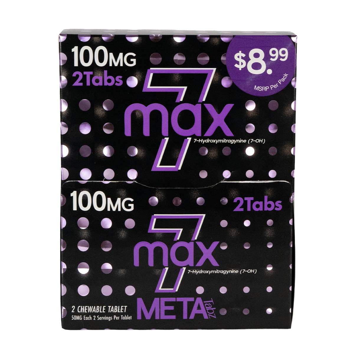 Meta Tabz 7MAX 2pk 100mg Tablets - Grape (25ct Display)