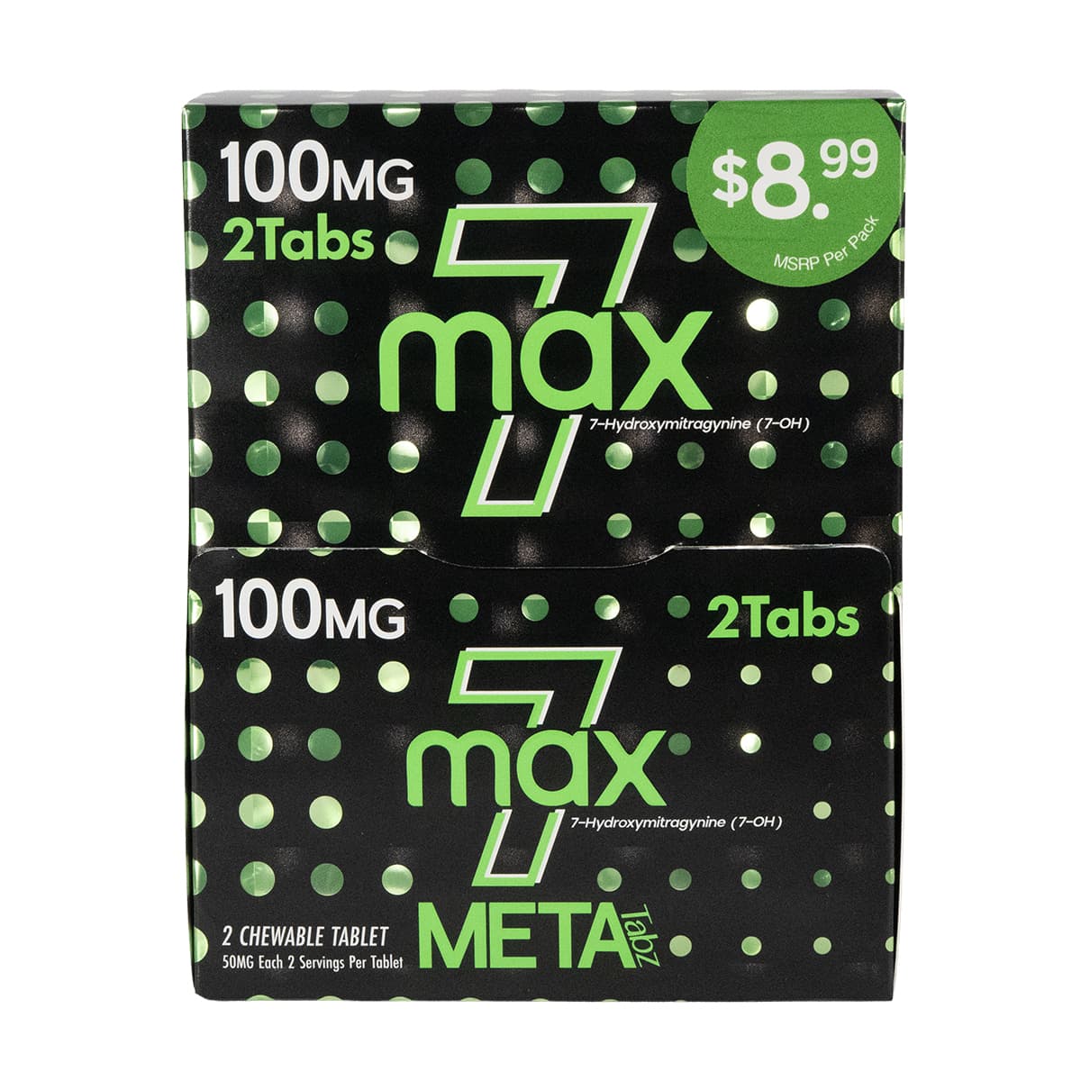 Meta Tabz 7MAX 2pk 100mg Tablets - Mint (25ct Display)