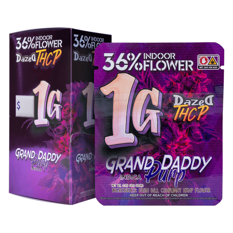 1g 24ct Flower Dispenser - Grand Daddy Purp THCP
