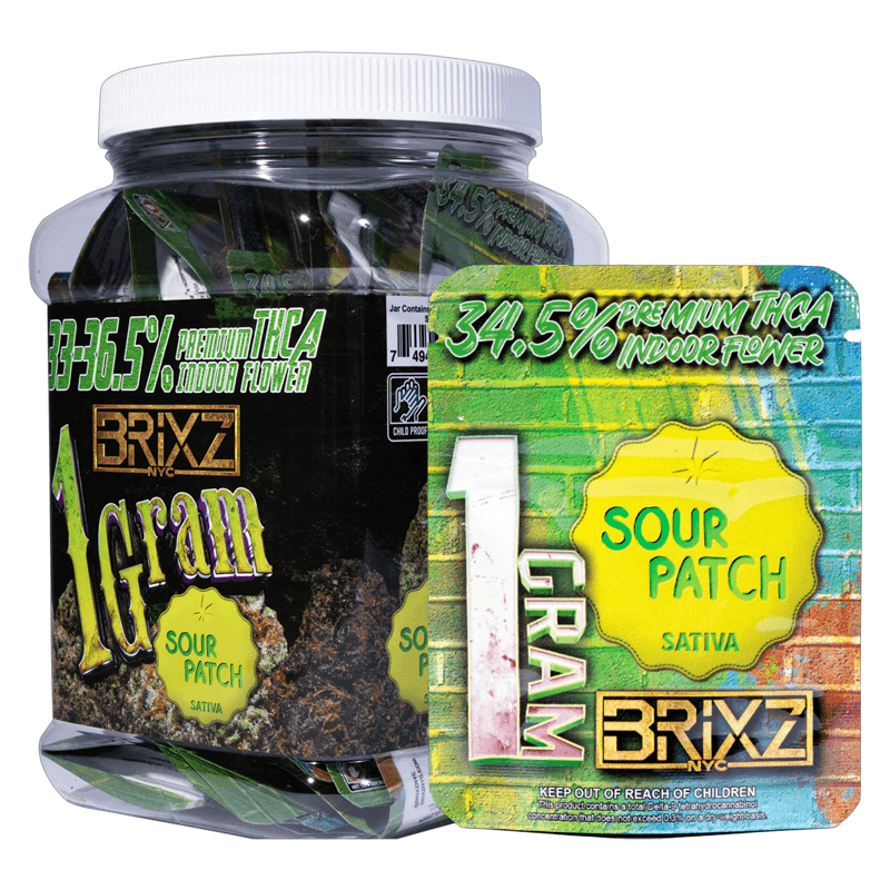 1g 30ct Brixz Flower Dispenser - Sour Patch THCA