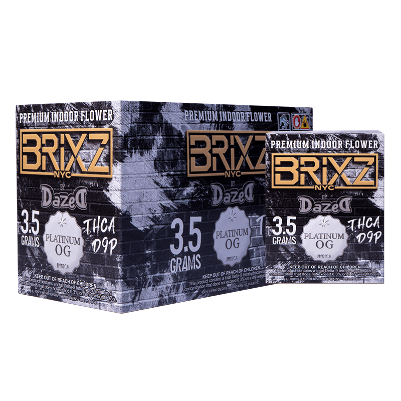 3.5G Brixz 10ct Flower Dispenser - Platinum OG THCA