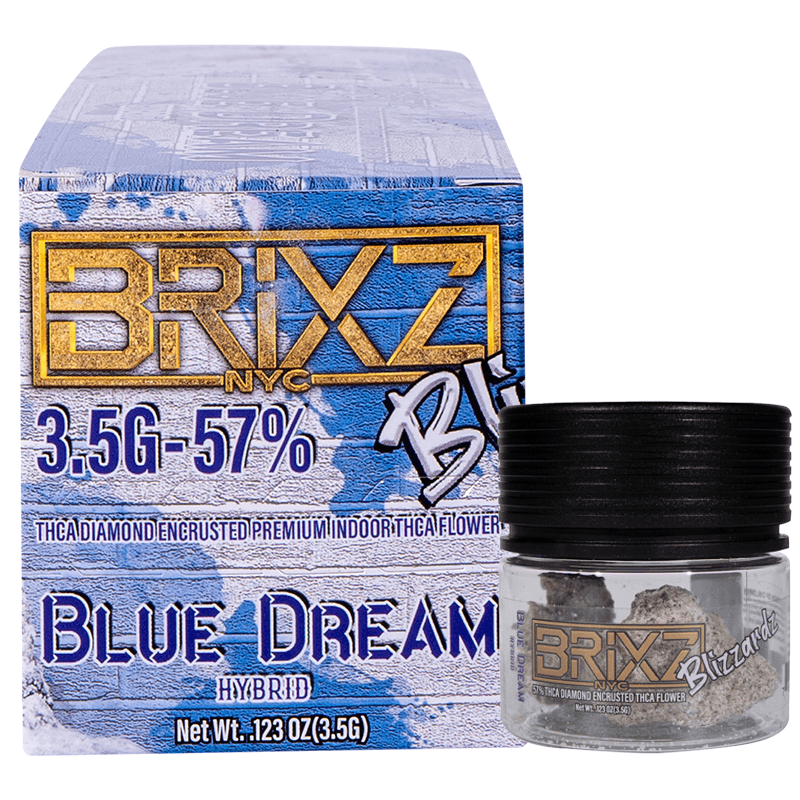 3.5g 5ct Brixz Blizzard Flower Dispenser - Blue Dream Brixz Blizzard THCA