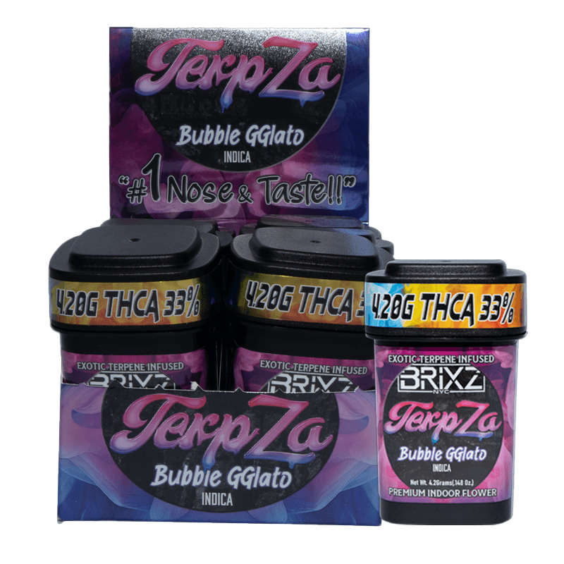 4.2g 6ct Brixz TerpZa Flower Dispenser - Bubble GGlato THCA