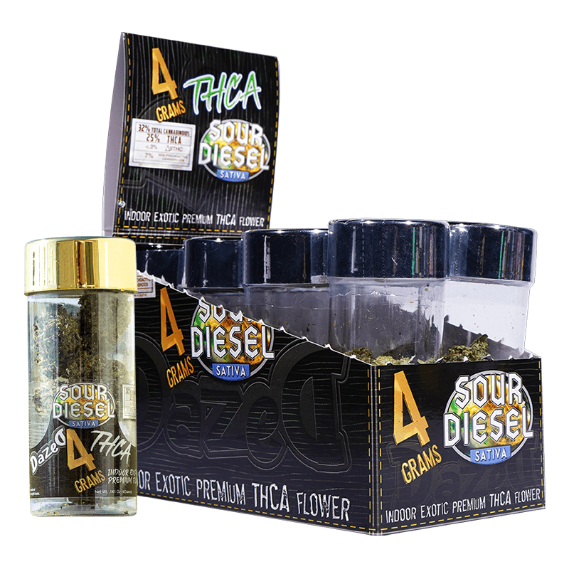 4g 8ct Flower Jar Dispenser- Sour Diesel THCA