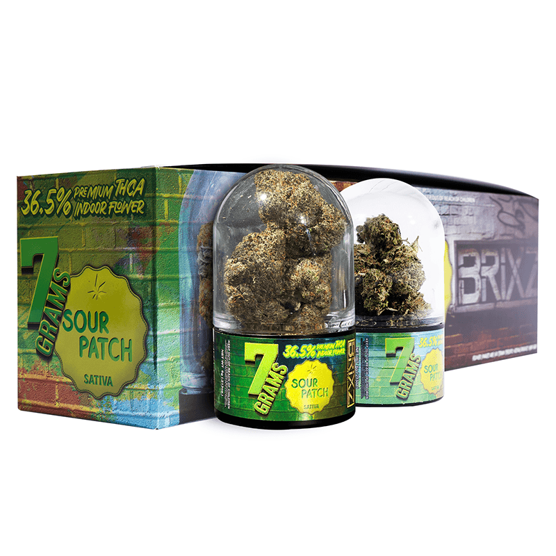 7g 5ct Brixz Flower Jar Dispenser - Sour Patch THCA