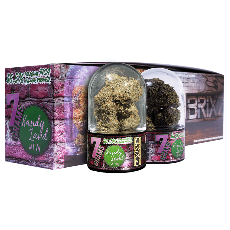 7g 5ct Brixz Flower Jar Dispenser - Kandy Land THCA