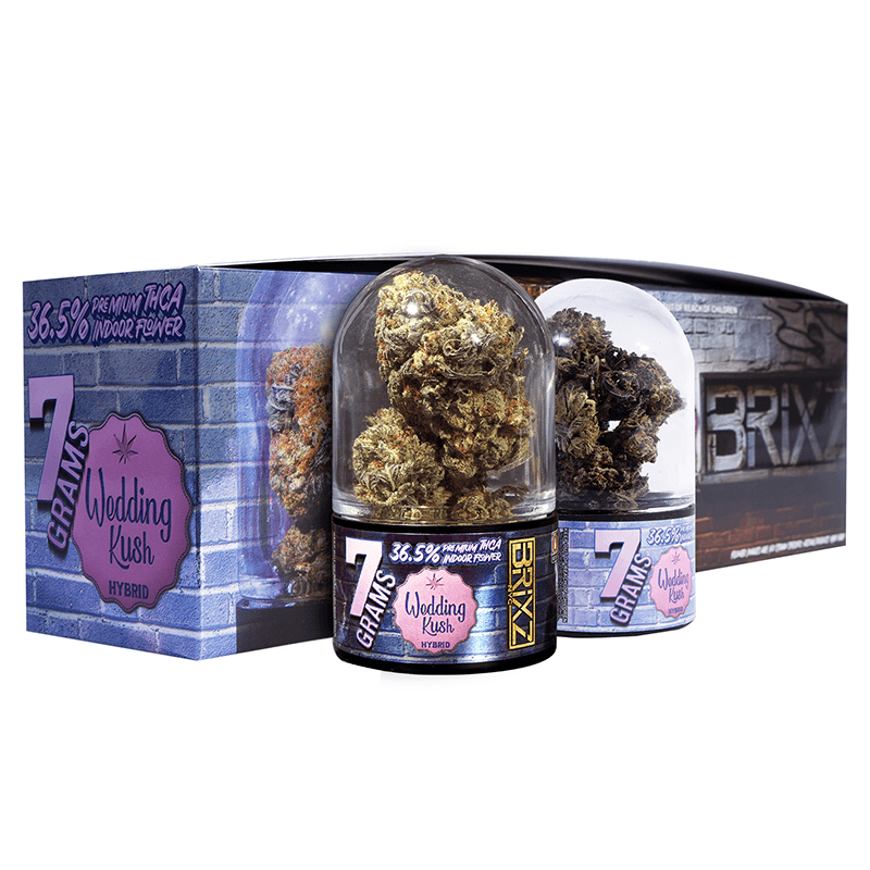 7g 5ct Brixz Flower Jar Dispenser - Wedding Kush THCA