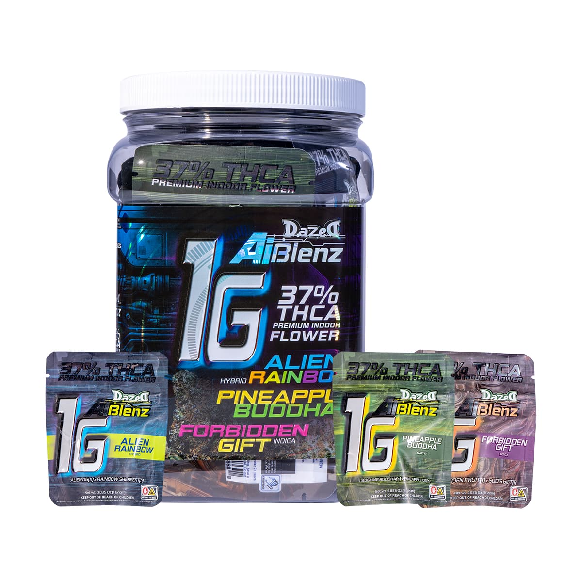 1g 30ct Flower Dispenser - Gen 1 Assorted Strains AI Blenz THCA