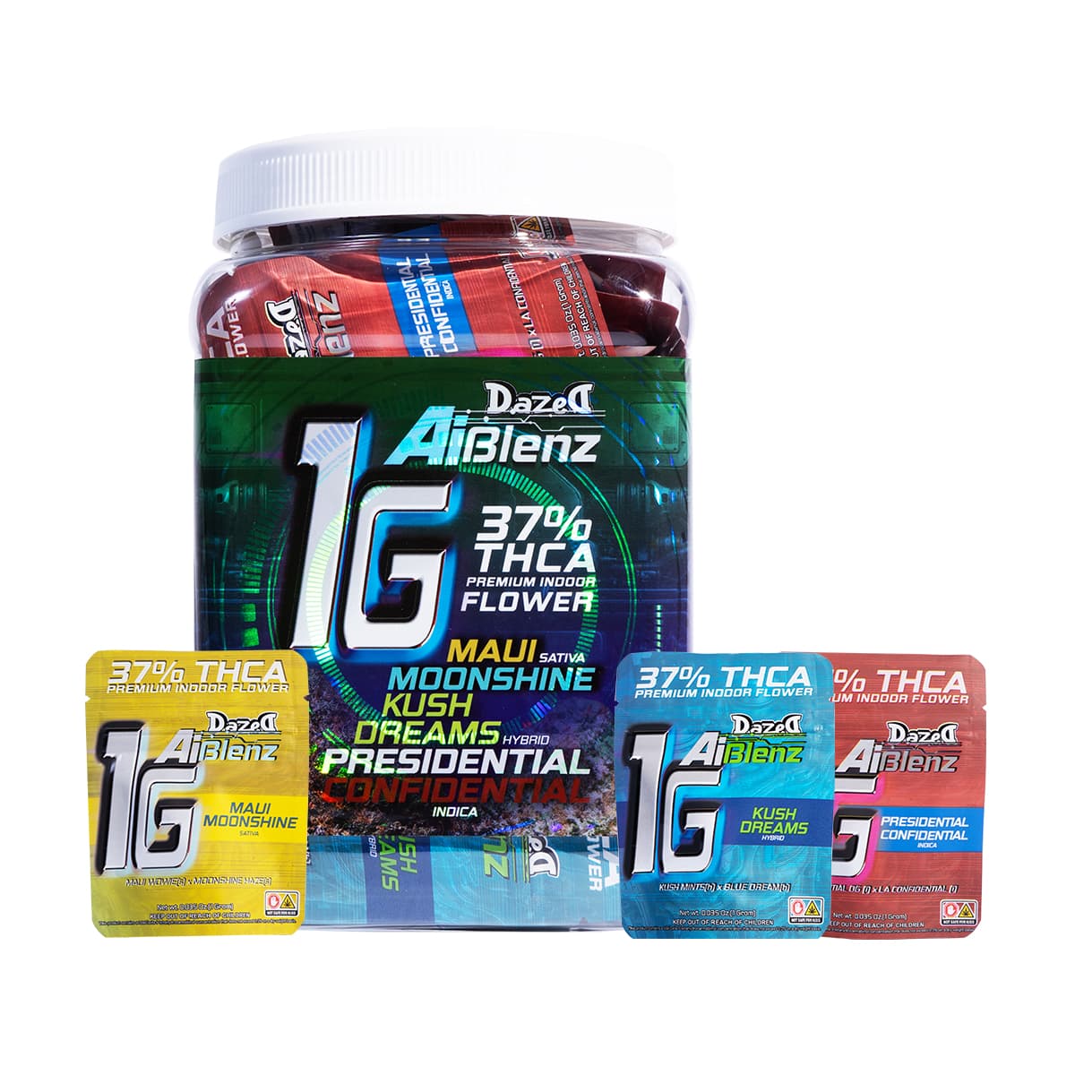 1g 30ct Flower Dispenser - Gen 2 Assorted Strains AI Blenz THCA
