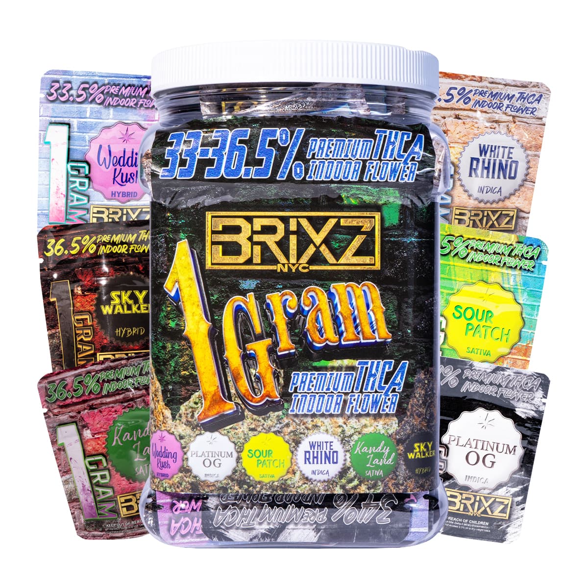 1g 30ct Brixz THCA Flower Tub