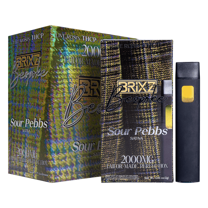 Brixz Bespoke 2g Disposable - Sour Pebbs THCP (5ct Shipper)