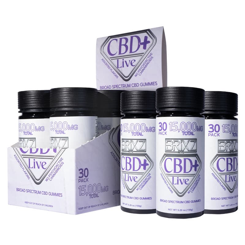 Brixz Gummy 500mg - 30 Pack Live Collection CBD+ (6ct Shipper)