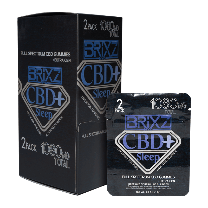 Brixz Gummy 535mg - 2 Pack Sleep CBD+ (15ct Shipper)
