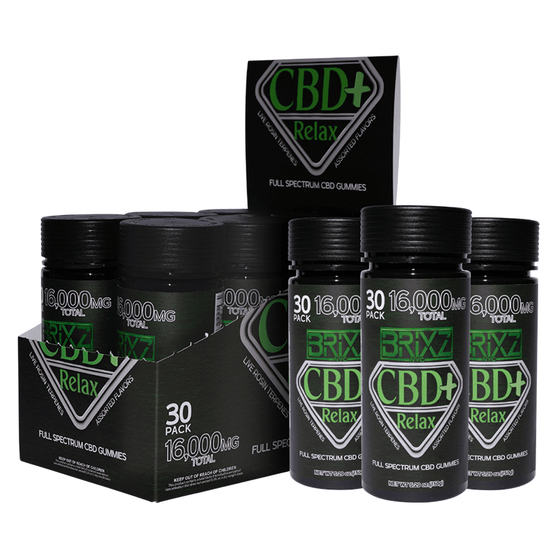 Brixz Gummy 535mg - 30 Pack Relax CBD+ (6ct Shipper)