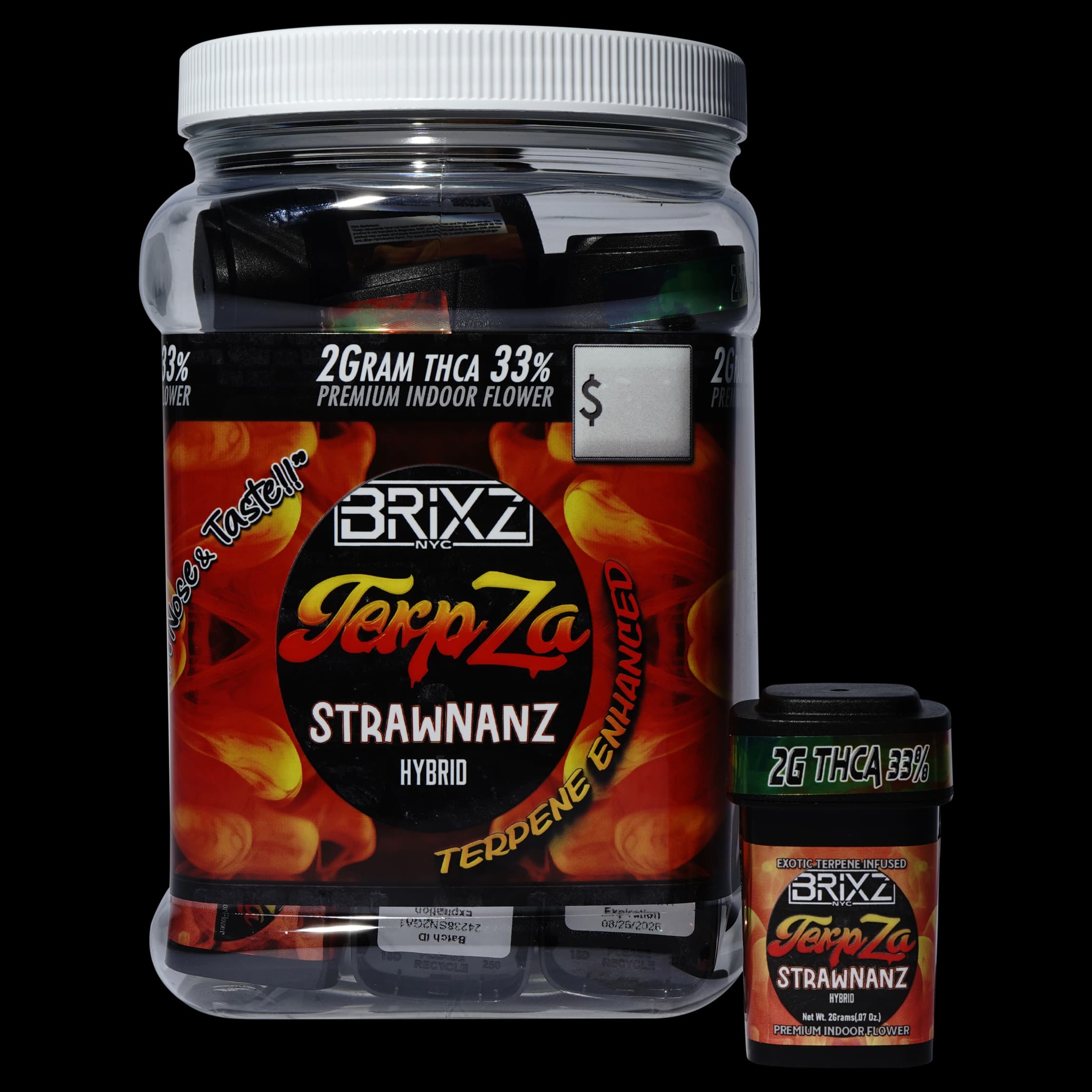 2g 15ct Brixz TerpZa Flower Dispenser - Strawnanz THCA