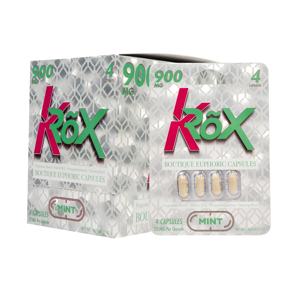KROX 4pk 900mg Tablets - Mint (10ct Display)