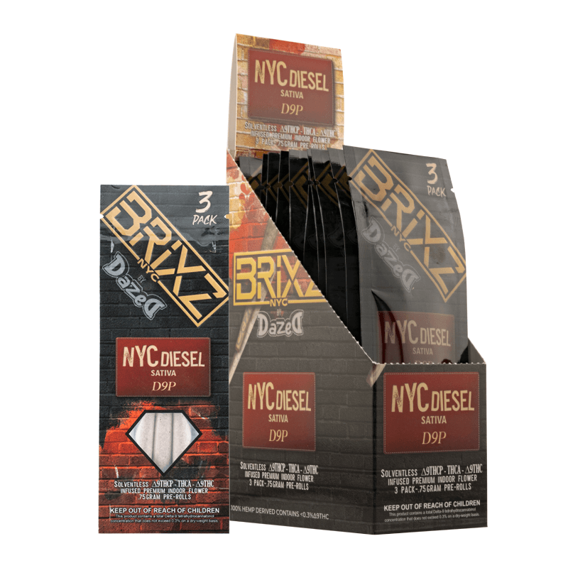 Preroll 3pk - NYC Diesel Brixz THCA (10ct Shipper)
