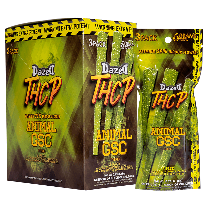 Preroll 3pk 2g - Animal GSC THCP (8ct Display)