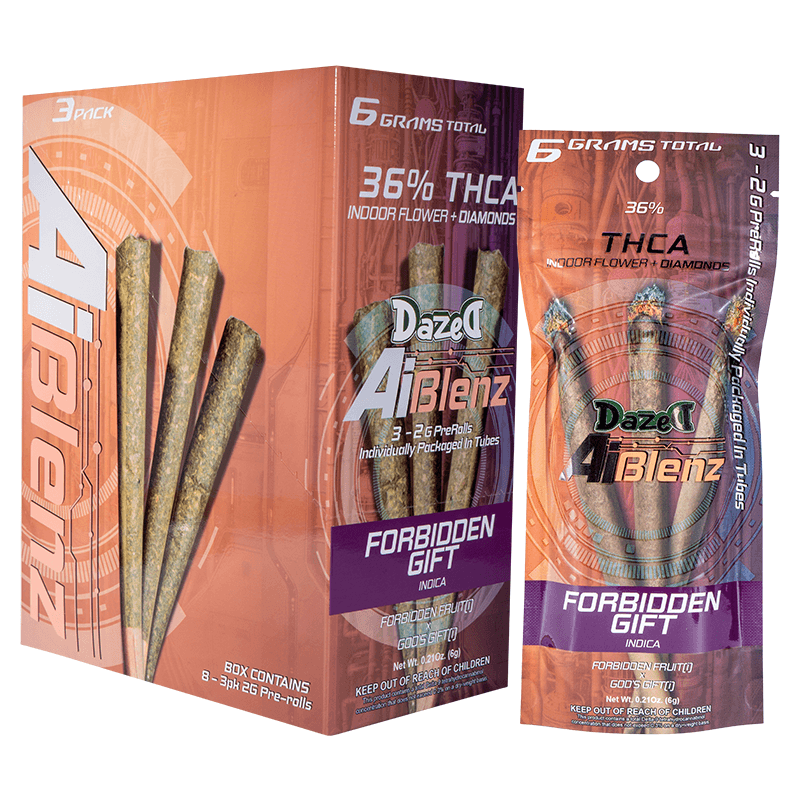 Preroll 3pk 2g - Forbidden Gift AI Blenz THCA (8ct Display)