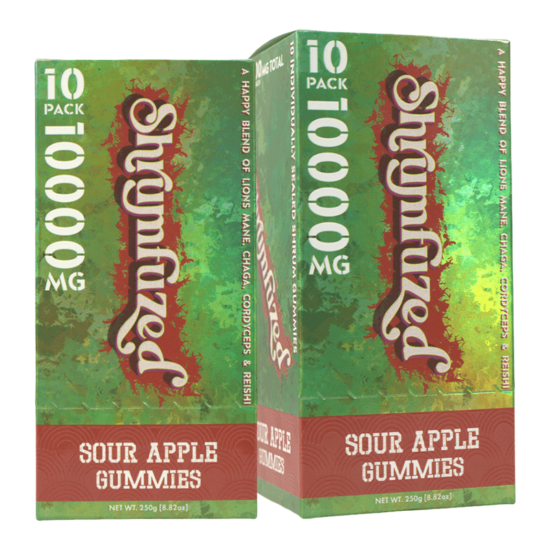 Shrumfuzed 10pk Gummies 1000mg - Sour Apple (5ct Shipper)