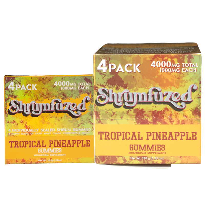 Shrumfuzed 4pk Gummies 1000mg - Tropical Pineapple (10ct Shipper)
