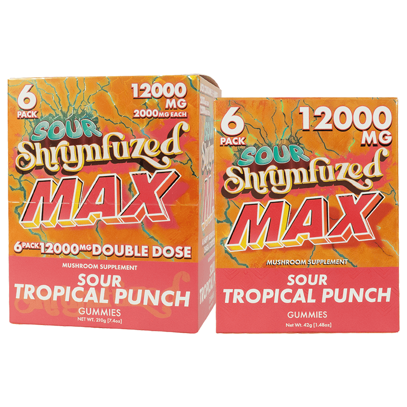 Shrumfuzed MAX 6pk Gummies 2000mg - Sour Tropical Punch (5ct Display)