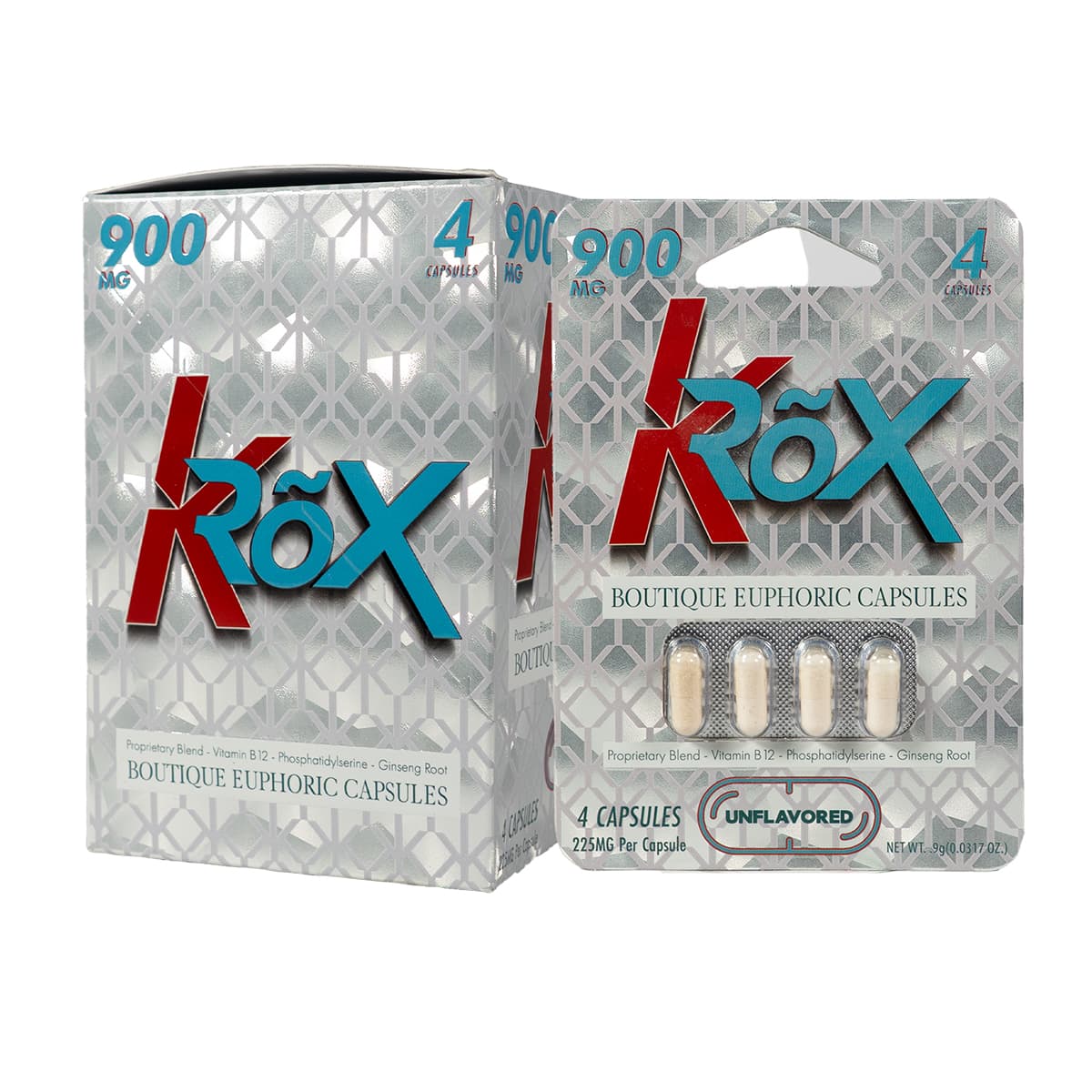 KROX 4pk 900mg Tablets - Unflavored (5ct Display)