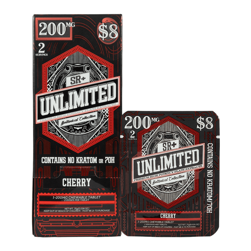 Unlimited 200mg Botanical Collection 1pk Tablets - Cherry (30ct Display)