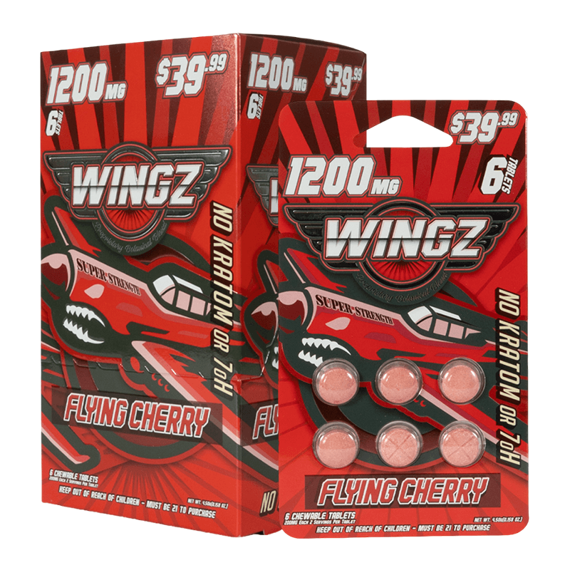 Wingz 1200mg Super Strength Botanical Blend 6pk Tablets - Flying Cherry (10ct Display)
